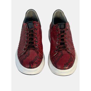 Franco Cuadra Python Leather Platform Sneakers Designer Statement Shoes SZ 10.5